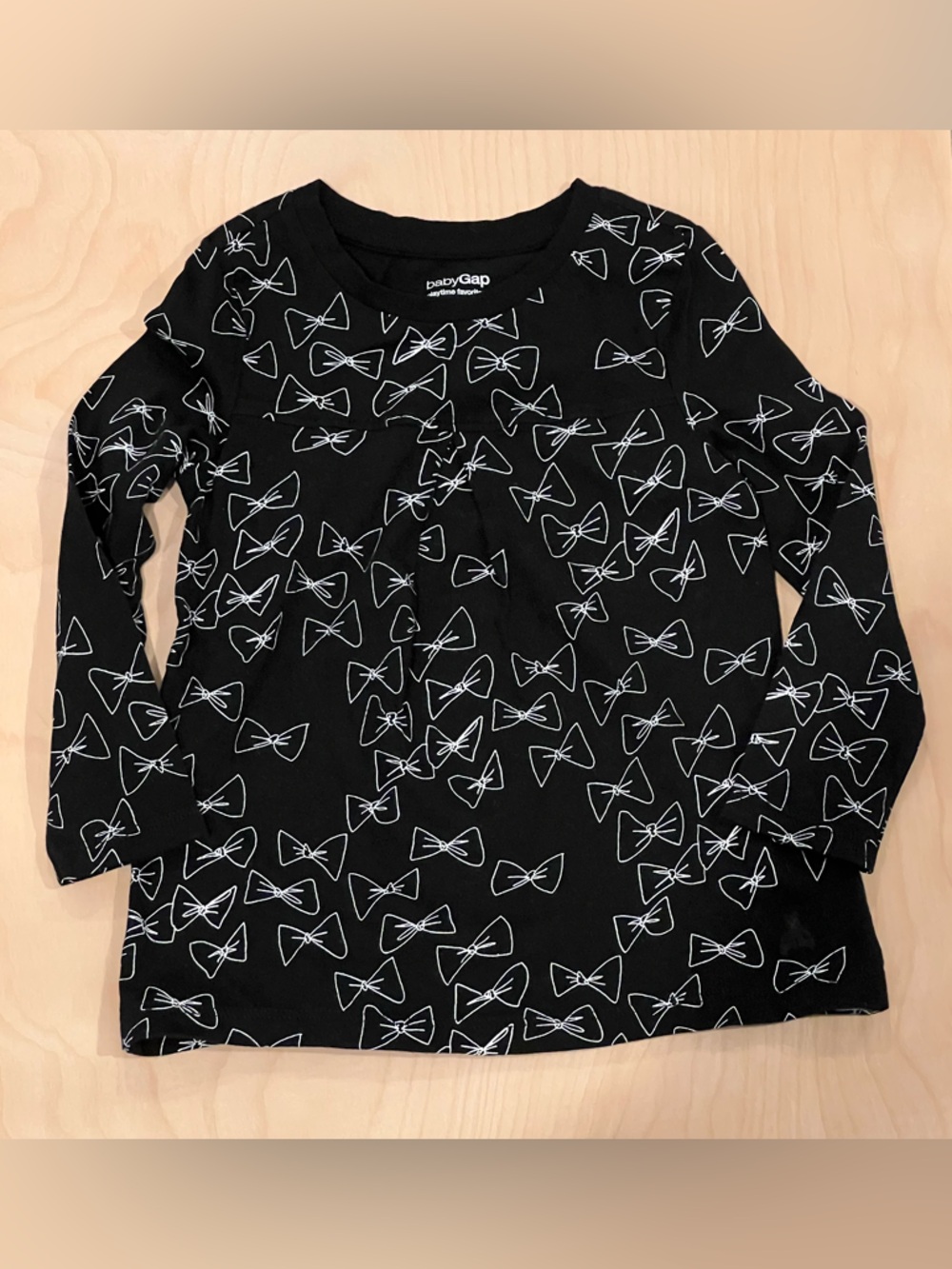GAP Black Toddler Tee with White Print